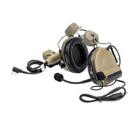 GLECTICAL Comta II - Auriculares tácticos para Airsoft Shooting Wargame, con micrófono sin función de cancelación de Ruido, Almohadillas de Esponja con Adaptador de riel ARC y Adaptador Kenwood U94