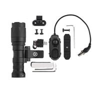 GLECTICAL M340A Linterna Táctica Fija, 600 Lumen LED Táctico Linterna con Almohadilla de Presión y Botón Dual de Cola para MLOK/Keymood/20mm Sistema Picatinny Rail