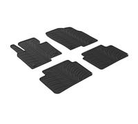 gled Anillo 0224 Juego de 6 alfombrillas de goma CX 5/2017 de (Perfil T de 4 piezas con clips de montaje), color negro