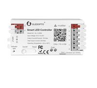 GLEDOPTO Controlador LED Matter RGBCCT con Atenuación PWM ACK Alexa Connect Compatible con Matter Dispositivo Echo por voz 20 A máx. para tira de luces (Requiere Concentrador Matter) (208M)