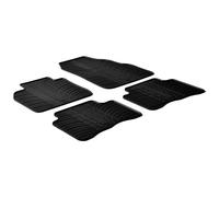 Gledring Alfombrillas de Goma Compatible con Fiat 500L 9/2012-6/2017 (Perfil T 4-Partes + Clips de Montaje)