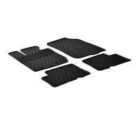 Rubber Car Mats GL 0173 Set de Alfombras de Caucho con Clips de Montaje Perfil G, 4 Unidates