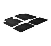 Rubber Car Mats Set alfombra de goma Optima Plus Clips de montaje T perfil, 4 piezas