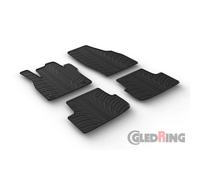 Gledring Alfombrillas de Goma Compatible con Seat Ibiza 6F 5-Puertas 6/2017- & Seat Arona 11/2017- & Skoda Fabia IV 2021- (Perfil T 4-Partes + Clips de Montaje)