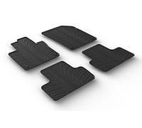 gledring 0392 Set alfombra de goma (T perfil 4-pièces + clips de montaje, negro)