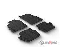 Alfombrillas de Goma Compatible con Ford Fiësta 5-Puertas 2017- & Ford Puma 2019- (Perfil T 4-Partes + Clips de Montaje)