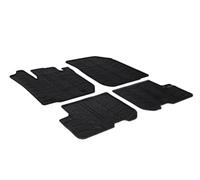 Gledring Alfombrillas de Goma Compatible con Dacia Sandero 2012-2020 & Logan 2013- (Perfil T 4-Partes + Clips de Montaje)