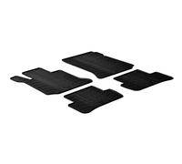 Gledring Alfombrillas de Goma Compatible con Mercedes Clase C W204 2007-2013 (Perfil T 4-Partes + Clips de Montaje)