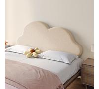 Gleedipre En Forma de Nube Cojines de cabecera Moderadamente Blandos y Duros Alto Rebote Estilo francés Antigolpes Mesa de Noche Respaldo Grande(Café,134x65x10cm)