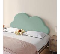 Gleedipre En Forma de Nube Cojines de cabecera Moderadamente Blandos y Duros Alto Rebote Estilo francés Antigolpes Mesa de Noche Respaldo Grande(Verde,90x65x10cm)