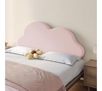 Gleedipre En Forma de Nube Cojines de cabecera Moderadamente Blandos y Duros Alto Rebote Estilo francés Antigolpes Mesa de Noche Respaldo Grande(Rosa,135x65x10cm)