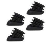 GleitGut 4 tapones de láminas ovalados para patas inclinadas de sillas de plástico oblicuas inclinadas 20° de inclinación negro (30 x 15 mm, 20 grados longitudinales)