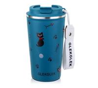 GLEKGLEK Taza Termica Gato, Termo Cafe para llevar, 500ml Vaso Termo para Amantes de los Gatos