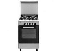 GLEM AE55MI3 Cocina 53 cm 4 Fuegos Horno Eléctrico Grill Inox Clase A