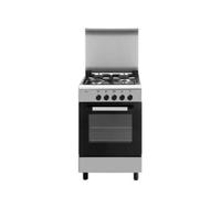 GLEM GAS AE55AI3 Cocina De Acero Inox 53x50 Cm 4 Quemadores Horno A Gas
