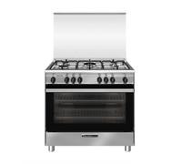 GLEM GAS SA965VI COCINA 90X60 CM INOX 5 FUEGOS HORNO A GAS