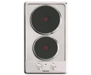 Glem GT320IX Quemador Encimera Eléctrico Acero Inoxidable 2 Zone Cocinar