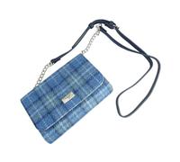 Glen Appin Bolso de hombro Harris Tweed 'Strathy' cartera, 129 Cuadro Azul Claro, S, Contemporáneo