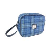 Glen Appin Harris Tweed 'Almond' Mini bolsa de regalo de cumpleaños, Color: azul claro 129, Pequeño