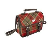 Glen Appin Harris Tweed Bervie - Mini bolso con correa de hombro ajustable y extraíble, 141 tartán rojo y verde, s