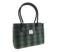 Glen Appin Harris Tweed - Bolso clásico - LB1003 - Cassley, Col 91 - Verde musgo, 25cm x 38cm x 11cm