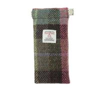 Glen Appin Harris Tweed - Fundas para gafas, Color 137 Verde/Rosa, S