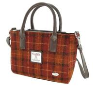 Glen Appin Harris Tweed LB1228 Brora - Bolso de mano, marrón/naranja, L