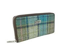 Glen Appin Harris Tweed LB2100 Staffa - Bolso grande con cremallera, Color 122 Turquesa, L, Casual