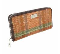 Glen Appin Harris Tweed LB2100 Staffa - Bolso grande con cremallera, Color 148 naranja pálido Stewart tartán