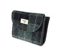 Glen Appin Harris Tweed Mujer Monedero Pequeño LB2002 - Color 95 Gris/Negro, Small