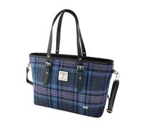 Glen Appin of Scotland Harris Tweed Spey - Bolsa de mano, Col143 - Azul y morado Stewart, Talla única