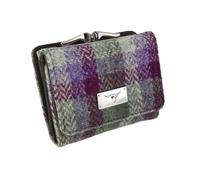 Glen Appin of Scotland Harris Tweed Unst - Bolso pequeño en cuadros verdes LB2113-COL133, Green, Monedero