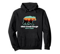 Glen Creek Gorge, Nueva York, familia, senderismo, oso de verano Sudadera con Capucha