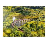 Glenfinnan Viaducto ferroviario con tren de vapor jacobita Escocia - Rompecabezas premium de 1000 piezas para adultos