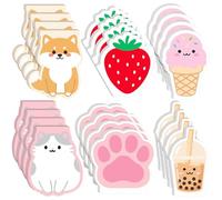 Glenmal 24 Pack Mini Cute Notebooks for Kids Kawaii Pocket Notebooks Bulk with Covers in 6 Design Small Notepads for Girls School Supplies (Kawaii)