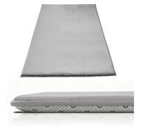 Glenmi Alfombra Grande de Terciopelo Coral for Juegos de bebés, Alfombra Gruesa for guardería, Estera de Yoga Tatami for Gatear, Alfombrilla Antideslizante for el Suelo(Light Gray,127 * 127cm)