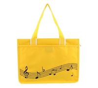 Glenmi Bolso de hombro de nailon con estampado de notas de piano, ideal for libros, gran capacidad, con cierre de cremallera.(G)