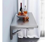 Glenmi Estante de Pared Plegable de Acero Inoxidable: Ideal for Food Trucks, cocinas, restaurantes, lavanderías, garajes y Cuartos de Servicio. Estante Plegable for concesiones(120 * 30cm)