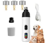 Glenmi Molinillos de uñas for Perros silenciosos: cortauñas eléctrico for Perros de 2 velocidades, Apto for Mascotas, Carga USB, Totalmente automático, sin Dolor, Groom Pro for la mayoría