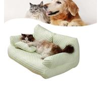 Glenmi Sofá refrescante for Perros: Nido de Seda Helada for tu Amigo Peludo: diseño a Prueba de presión con sueño termorregulado y cálido en Invierno, Transpirable en Verano(Green,M)