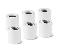 Gleonlux Foco de Techo Orientable Blanco GU10 6 Pcs, Focos LED Interior Techo aluminio, Aplique Techo redonda, Foco Techo Superficie, Plafón Lámpara de Techo, bombilla no incluida, para dormitorios