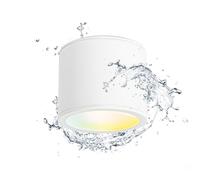 Gleonlux Foco LED empotrable de techo, blanco, IP44, 9 W, CCT, 3000 K/4000 K/6500 K, 230 V con casquillo GX53, foco de techo redondo, lámpara de techo de aluminio para baño, baño