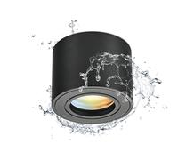 Gleonlux Foco LED empotrable para techo, IP44, negro, regulable, 80 x 60 mm, foco empotrable de 5 W, módulo CCT LED, 230 V, 3000 K/4000 K/6500 K, foco de techo redondo, aluminio