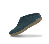 glerups dk B Slipper Unisex-Adulto Zapatillas de Fieltro,Pantufla, BLU (Petrol),40 EU