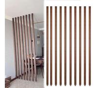 GLETSF 10 Pack Wooden Slats Room Divider - 70-240Cm Adjustable Floor-To-Ceiling Partition Screens, No Drill Installation For Home/Office/Entryway Decor - Easy Setup!-One Color-H-200cm/6.6ft