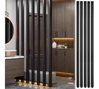 GLETSF 5 Pack Wooden Room Divider Partition Slats - Adjustable Height Privacy Screen For Washroom, Balcony, Stairwell & Entrance - Stylish Column Decor Grille-One Color-110cm/43.3in/3.6ft