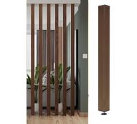 GLETSF 5-Pack Wooden Slats Room Divider - 3Ft To 8Ft Tall Privacy Screen For Living Room, Office & Restaurant Decor - Floor To Ceiling Partition Panels-1 Pcs-200cm/78.7in/6.56ft