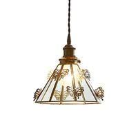 GLETSF 7.88In Copper Chandelier Glass Pendant Lights E27 Ceiling Hanging Lamp Restaurant Droplight Living Room Balcony Corridor Decor Lighting Fixtures