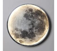 GLETSF Aplique De Pared Led Moderno Regulable con Control Remoto - Aplique De Pared Moon Negro, Lámpara De Pared, Iluminación Interior para Sala De Estar, Dormitorio, Pasillo - -30CM