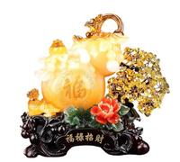 GLETSF Árbol del Dinero Bonsái Feng Shui, Árbol De La Suerte Hecho De Cristal, Calabaza De La Suerte, Jade Imitación, Árbol Bonsái con Piedras Preciosas, Sala De Estar, Mueble De TV,